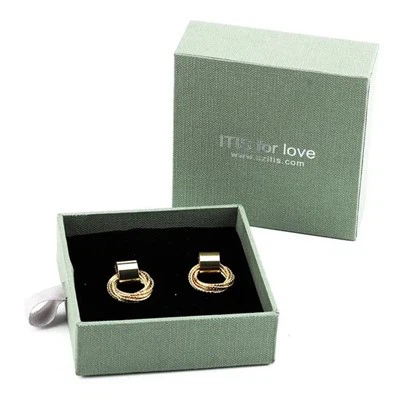 Egyéni logó Kraft fehér fekete rózsaszín fülbevaló papír ékszer doboz karkötő nyaklánc fiók doboz karton ékszer csomagoló doboz